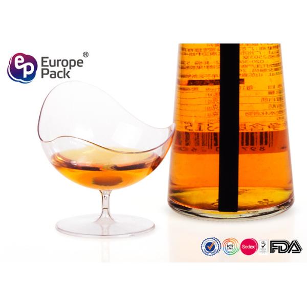 Special Shape Disposable Plastic Dessert Cup 50Ml Clear Plastic Dessert Containers