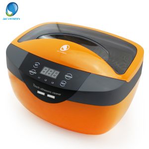 Double Transducers Plastic Household Ultrasonic Cleaner With Degass And Touch
