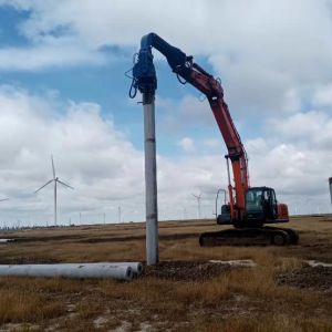 Solar Foundation Pile Driver: 12m Working Depth, High Efficiency & Precise