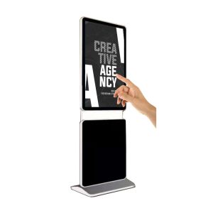high quality digital signage kiosk manufacture 55 inch free standing dual side