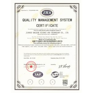 500KGS Design Load galvanized steel pipe with Bituminous Painting 30 m /s Wind