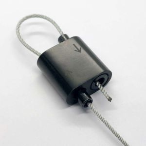 Delicate Two Way 1.5mm Black Cable Gripper Locks By Stainless Steel Wire For