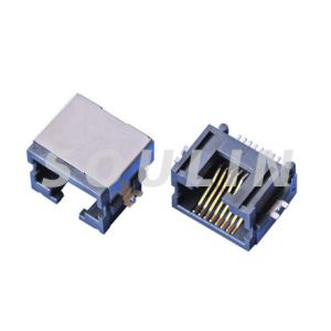 Gold Plating Rj45 Jack Connector Female Socket