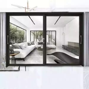 Thermal Break Double Glazed Aluminum Sliding Window Door Tempered Low E