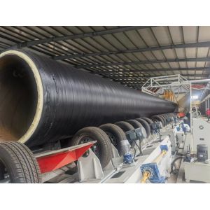 PE Outer Casing Foam Thermal Insulation Steel Pipe Coated by Spray Winding for