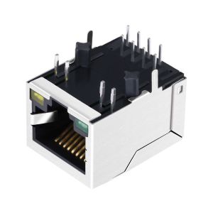 RJ-10146J 10 / 100M Single Port Stacked Rj45 Connectors LPJ0017FENL ISO9001