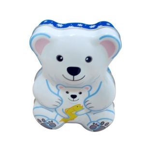 Baby Panda Tin Candy Containers , Irregular Tinplate Candy Metal Box