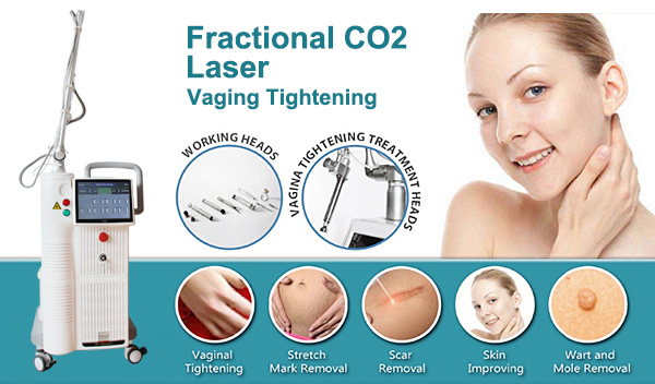 10 Inch Big Screen Skin Rejuvenation Stretch Mark Removal Vaginal Tightening Machine Surgical RF Fractional Co2 Laser
