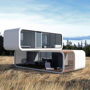 Sandwich Panel Container Home 2 Bedroom Maison Capsule Spatiale with Apple Cabin