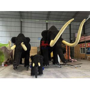 Children Realistic Animatronic Animals Life Size Mammoth Customized