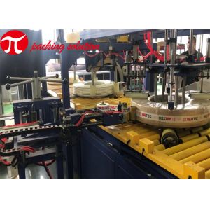 600mm Plastic Coil PVC Pipe Packing Machine Automatic With Labeling Unloading