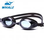 Fashion UV Protect Black Swimming Pool Goggles PC Anti - Fog Brown Lens