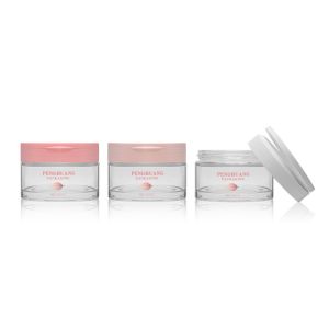 Luxury Cosmetic Cream Glass Jars With Matte Pink Cap 200g Lip Body Exfoliating