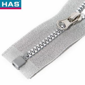 #3 plastic jacket zipper Silver Tank Rubber Teeth Open Tail Clothing Access