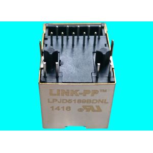 Step File Vertical RJ45 Jack LPJD5011BENL 10 / 100Base-T Integrated Magnetic