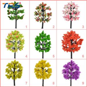 multy colors 4cm-12cm height architecture scale model coloful trees for model making  train layout