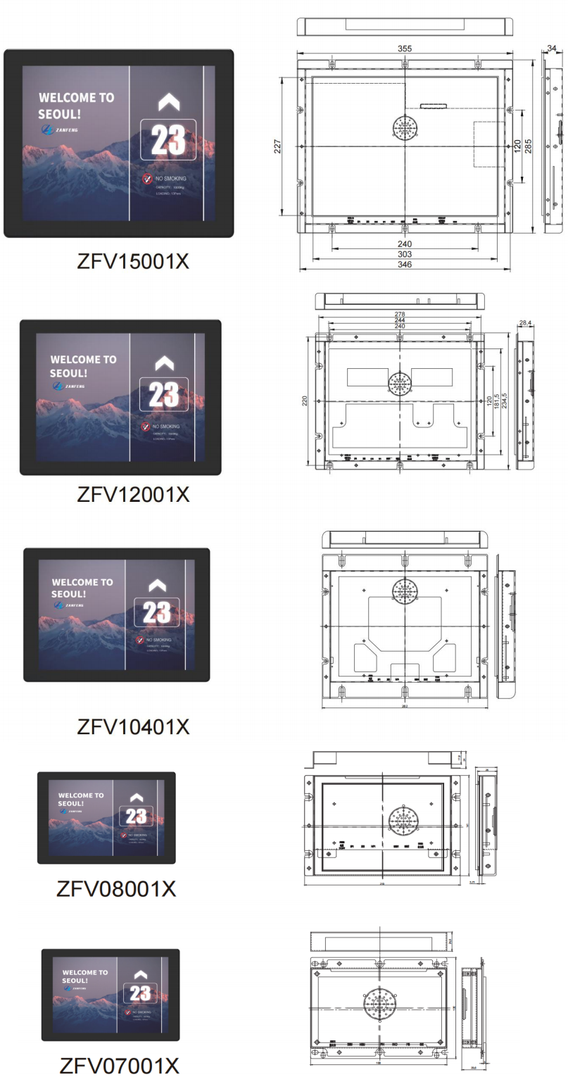 4.3 Inch HD Resolution Image Background TFT Display Floor Indicator for Elevator Lift COP Lop Panel