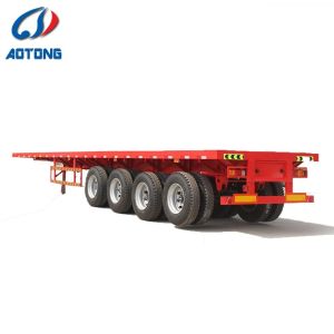 11.00R20 2 Axle 20ft Container Chassis 3 Axle 40ft Flat Bed Trailer with Front