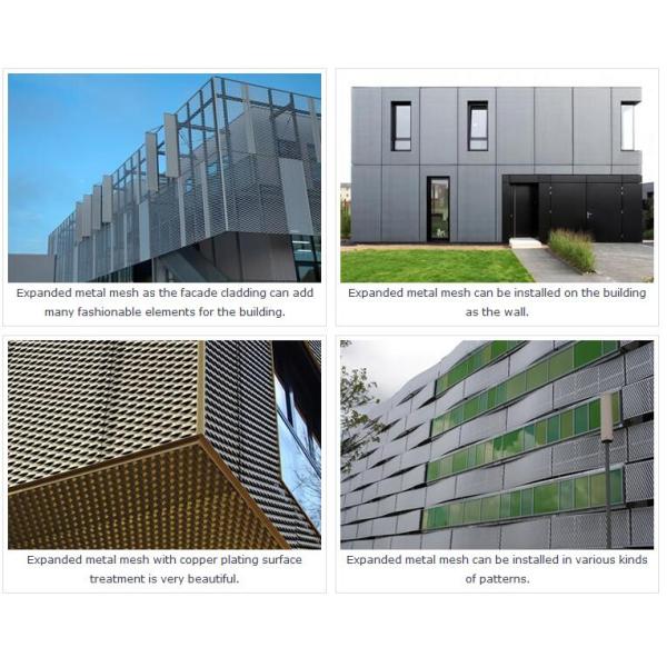 Interior / Exterior Architectural Wire Mesh Screen Panels Wall Facade Cladding Powder Coated