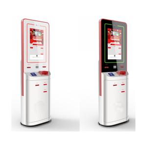 Hotel Check In Out Kiosk With 1.5 Inch Touch Display Passport Scanner Key Card