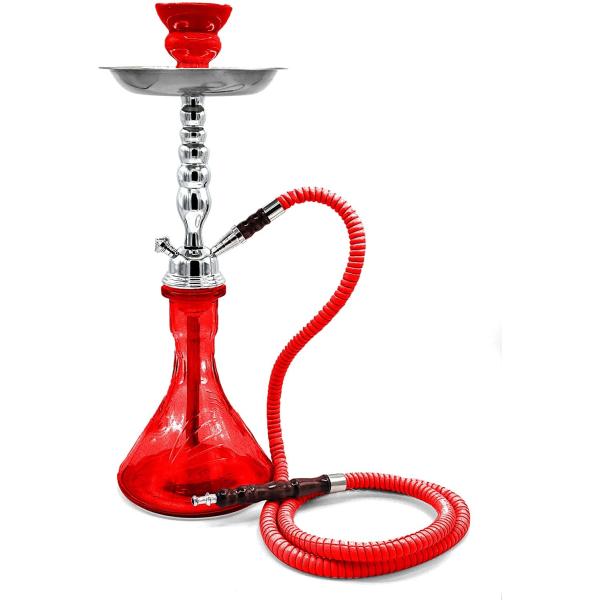 Quality Medium Modern Red Hookah Set / Aluminum 1 Hose Hookah Kit for sale