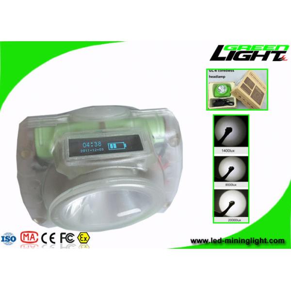 Low Power Warning Cordless Coal Mining Lights With Oled Screen Date / Time