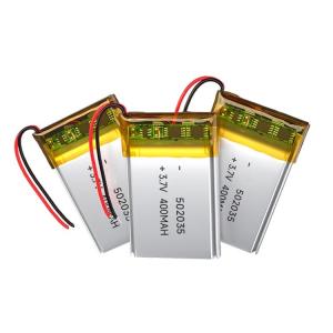 3.7v Lithium Battery Power Pack Li-Polymer 400mah / 502035 Lithium Polymer