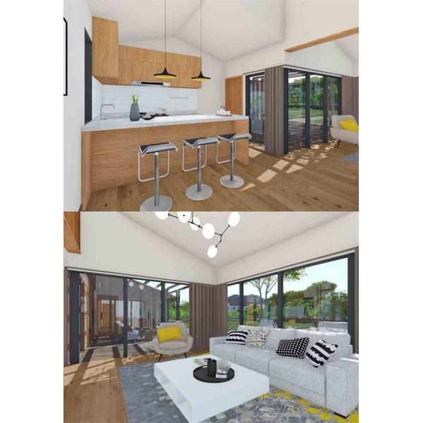 Elegant Prefabricated Wooden Homes , Fireproof Modular Wooden House