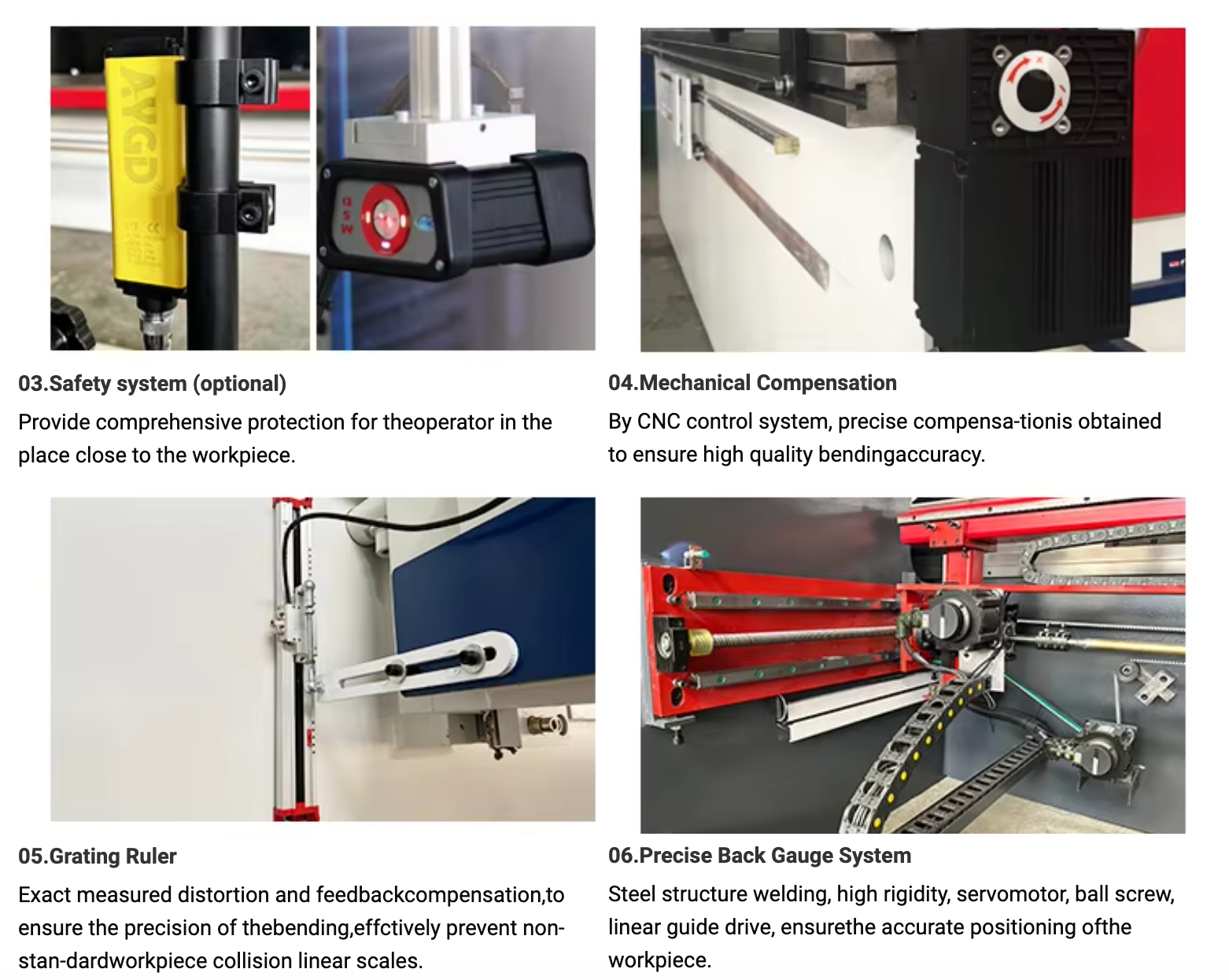 Sheet Metal Hydraulic Bending Machine Automatic Compensation Closed Loop Controlled