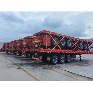 Tri Axle 2/3/4 Axle Container Cargo flat bed semi trailer 40 Ton 20/40 FT