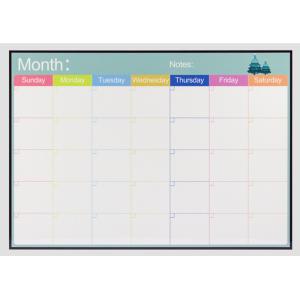 PET Surface 17x12" Dry Erase Magnetic Monthly Calendar Promotional Magnet