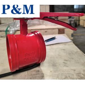 Wholesale AWWA/ANSI DN100 grooved end butterfly valve from china suppliers