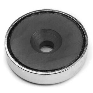 Ferrite Magnet Pot with Countersunk Hole