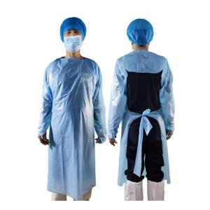 CPE Material Non Sterile Isolation Gown Waterproof Disposable Gown