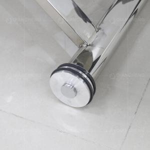 Rectangular Maxload 200kg SS Steel Furniture Extendable Dining Table Set