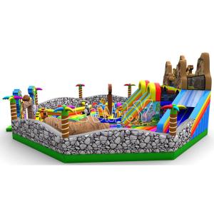 Zoo Theme Inflatable Playground Jumping Bouncy Castle With Slide