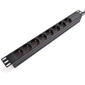 8 Way French Type PDU Extension Socket With On/Off Switch, Overload Protector