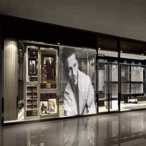 Shopping Mall LED Transparent Video Wall LED Display , Indoor Glass Wall LED