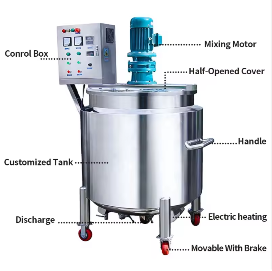 Buy cheap 100L Stainless Steel Mixing Tank with Agitator for Cream Cosmetic Food from wholesalers