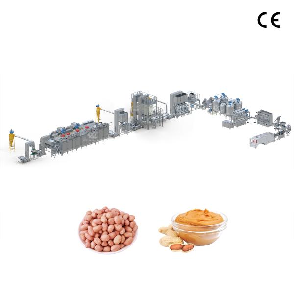 Full Automatic Peanut Butter Production Line with Dual-Stage Grinding and PLC