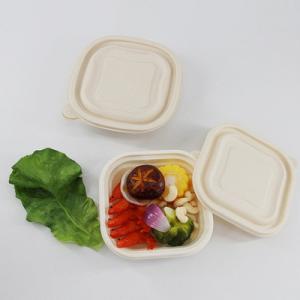 1200ML 145*145*45mm Biodegradable Takeaway Boxes 6 Compartment Disposable Food Tray