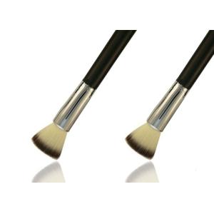 Soft Duo Nylon Hair Wonderful Buffer Makeup Brush With Long Wooden Handle