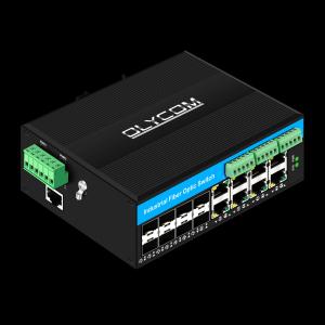 Managed 16 Port Gigabit Poe Switch Din-rail Network Switch 8RJ45+8SFP With 4