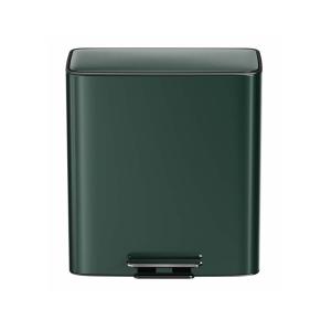 Wholesale Rolling Cover Type 28L*2 Stainless Steel Soft Close Square Pedal Trash Bin for Office Living Room Waste Bin from china suppliers