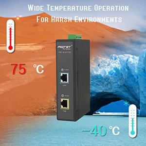 Industrial Scale 30w Dc Input Poe Injector Din Rail Rj45 For Network Camera