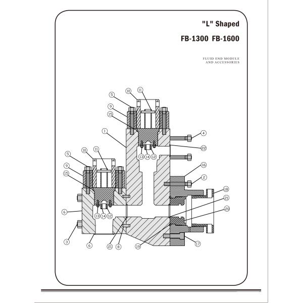 Emsco FB1600 Drilling Mud Pump 7500PSI Fluid End Parts Made in China