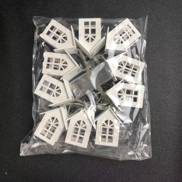 Christmas Lights 10 Led String Wooden House Lights Battery Operated Waterproof Fairy Lights for Bedroom Patio Room Garden