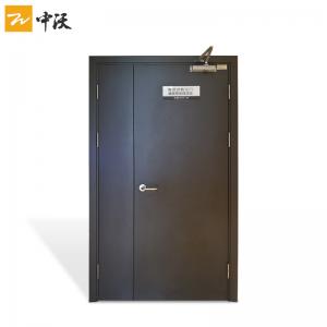 Wholesale 45mm Thick Steel Fire Safety Door Metal Fire Exit Doors With Powder Coating Finish from china suppliers