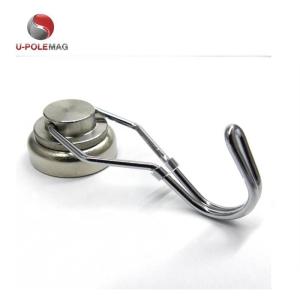 NdFeB Grade NdFeb 25mm 50lbs 180 degree free rotation swivel Hook Magnet for