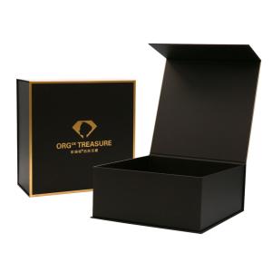 Luxury Gold Foil Stamping Black Empty Presentation Card Packaging Gift Boxes